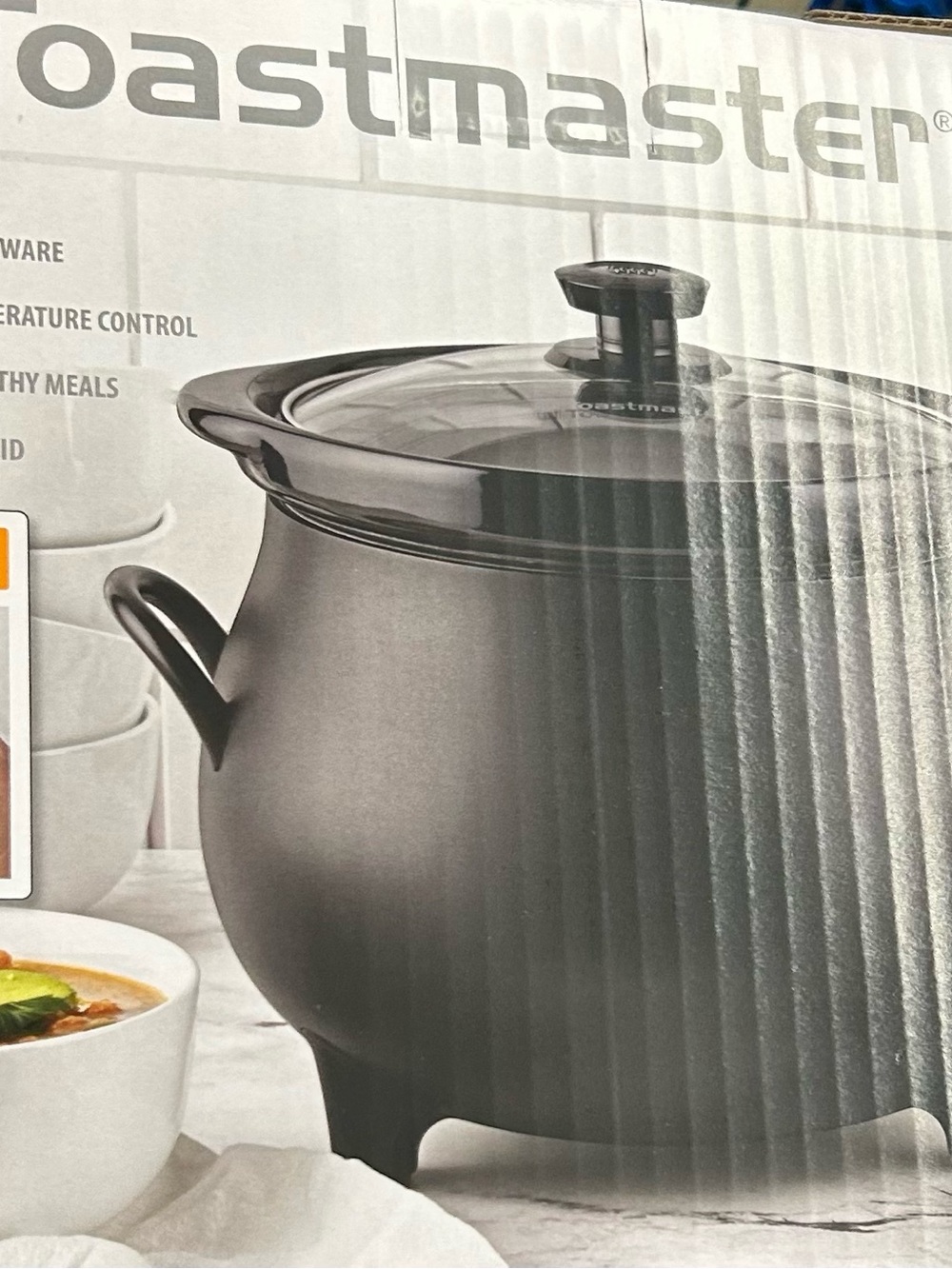 Toastmaster Black Stockpot with Glass Lid